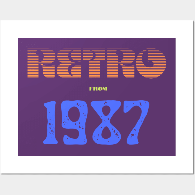 Retro Birthyear 1987 Wall Art by FNRY